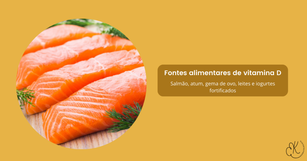 Posta de salmão com lista de alimentos fonte de vitamina D